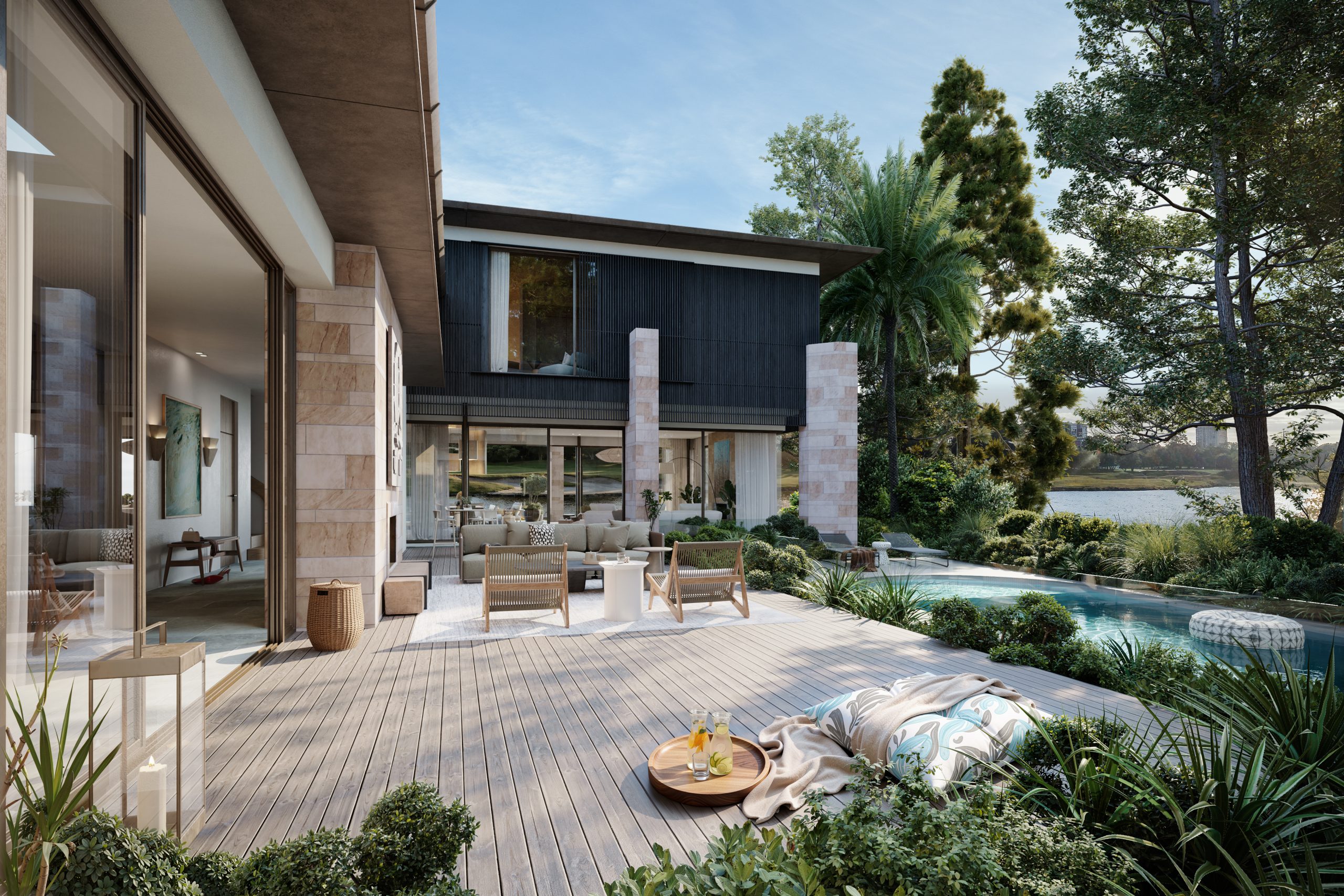 Campbell Architecture N3 HOUSE Gold Coast - resort home gold coast queensland resort luxury pool courtyard
