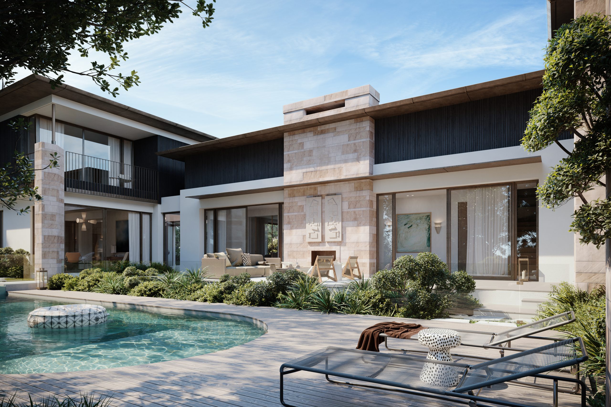 Campbell Architecture N3 HOUSE Gold Coast - resort home gold coast queensland resort luxury pool courtyard
