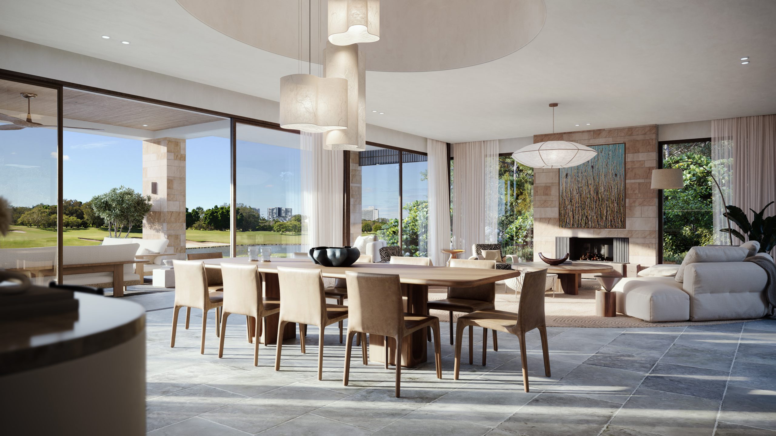 Campbell Architecture N3 HOUSE Gold Coast - resort home gold coast queensland alfresco terrace open living room entertaining